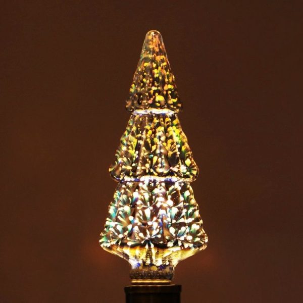 E27 4W IP65 Waterproof Christmas Tree Shape Warm White 3D Fireworks LED Bulb, 2700K 48 LEDs SMD 2835 Vintage Atmosphere Decoration Art Lamp, AC 85-265V - Image 3