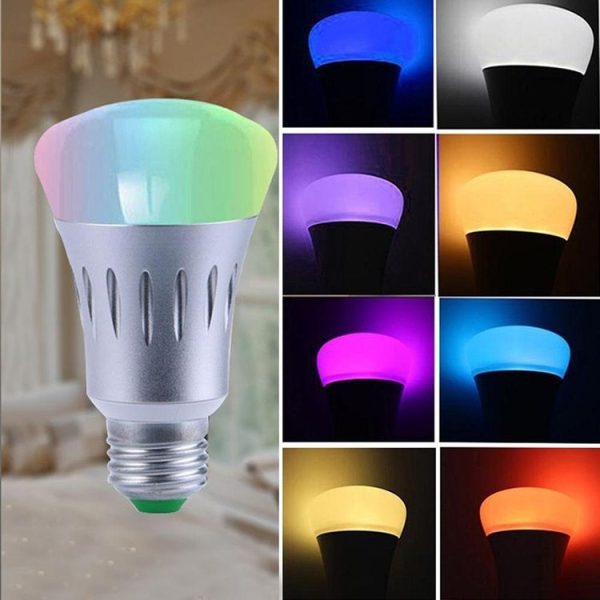 JH-G05 E27 7W WiFi Smart LED Light Bulb, 6000K+RGB 600LM Works with Alexa & Google Home, AC 175-255V (Silver) - Image 10