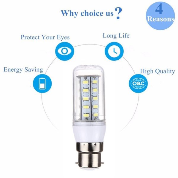 B22 3.5W 36 LEDs SMD 5730 LED Corn Light Bulb, AC 110-220V (White Light) - Image 7
