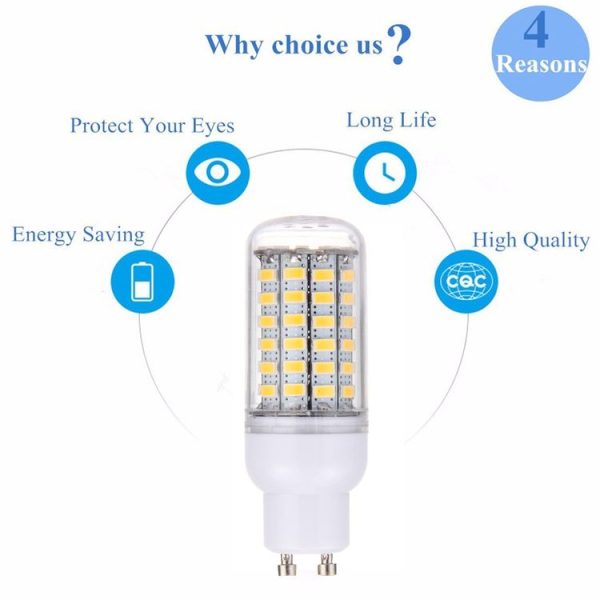 GU10 5.5W 69 LEDs SMD 5730 LED Corn Light Bulb, AC 100-130V (Warm White) - Image 7