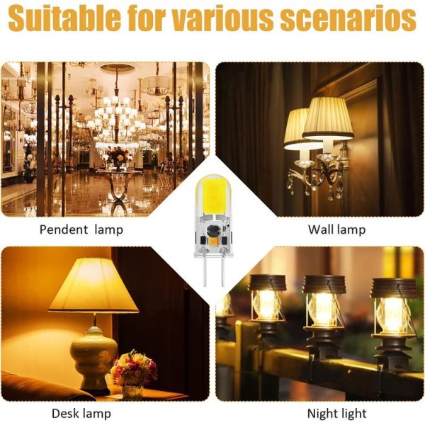 GY6.35 3W 180-220LM LED 1508 COB Corn Light Bulb, AC / DC 12V (Warm White) - Image 5