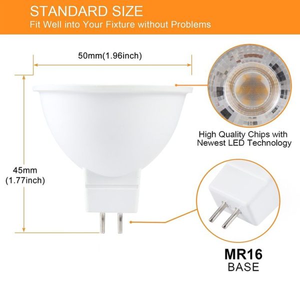 MR16 5W 8 LEDs SMD 2835 LED Spotlight, AC / DC12V (Warm White) - Image 5