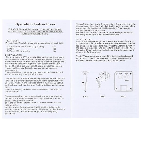 3m IP65 Waterproof Solar Powered LED Rope Strip Light, 90 LEDs SMD 2835 Decoration Fairy Light - Image 7