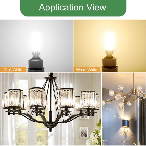 E14 SMD 3014 64 LEDs Dimmable LED Corn Light, AC 220V (Warm White) - Image 5