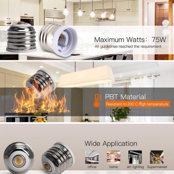 E17 to E14 Light Lamp Bulbs Adapter Converter - Image 5