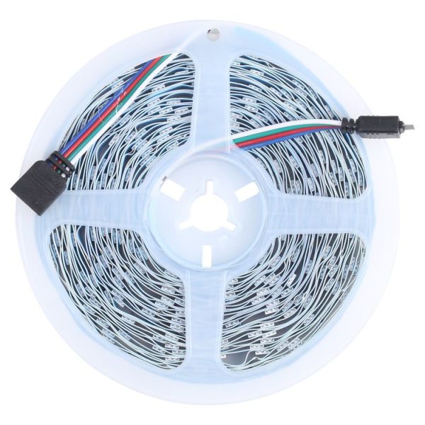 10m 300 LEDs SMD 5050 IP44 Waterproof RGB Light Strip with 24-keys Remote Control, EU Plug - Image 2