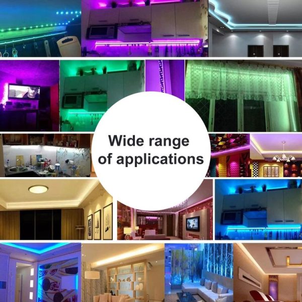 10m 300 LEDs SMD 5050 IP44 Waterproof RGB Light Strip with 24-keys Remote Control, EU Plug - Image 7