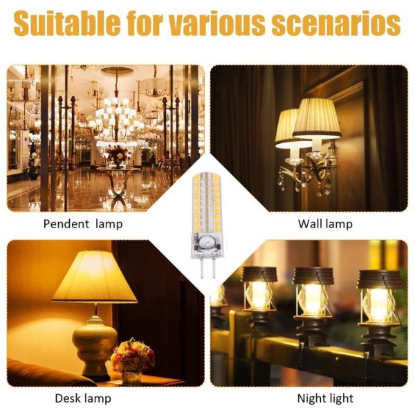 GY6.35 72 LEDs SMD 2835 Corn Light Bulb, AC / DC 12V (Warm White) - Image 6