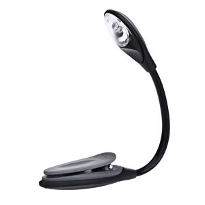 0.2W White Light Clip Fixtures LED Desk Light, 1 LED 280 LM Eye Protection Reading Lamp