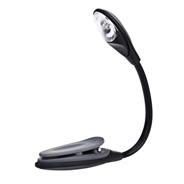 0.2W White Light Clip Fixtures LED Desk Light, 1 LED 280 LM Eye Protection Reading Lamp