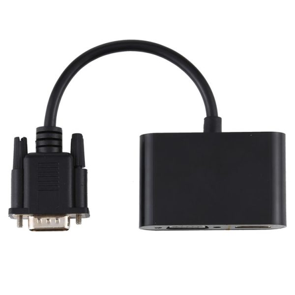 2 in 1 VGA to HDMI + VGA 15 Pin HDTV Adapter Converter with Audio - Image 4