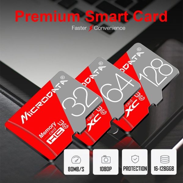 MICRODATA 128GB Class10 Red and Grey TF (Micro SD) Memory Card - Image 11
