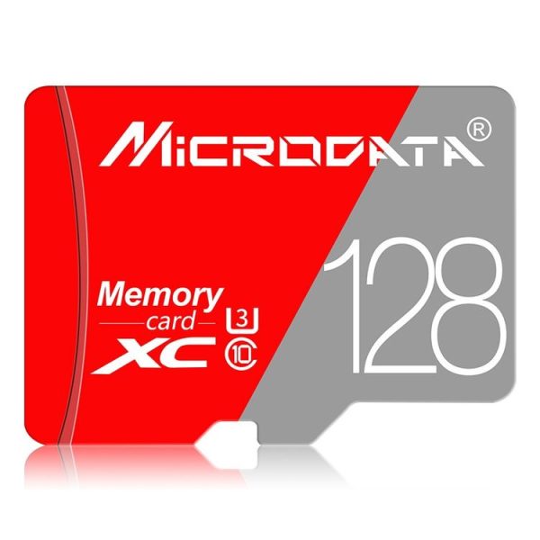 MICRODATA 128GB Class10 Red and Grey TF (Micro SD) Memory Card - Image 2