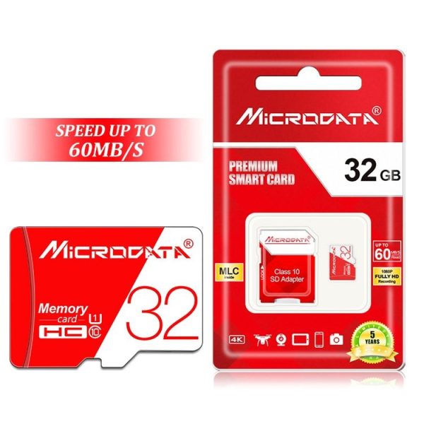 MICRODATA 32GB High Speed U1 Red and White TF (Micro SD) Memory Card - Image 7
