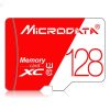 MICRODATA 128GB High Speed U3 Red and White TF (Micro SD) Memory Card