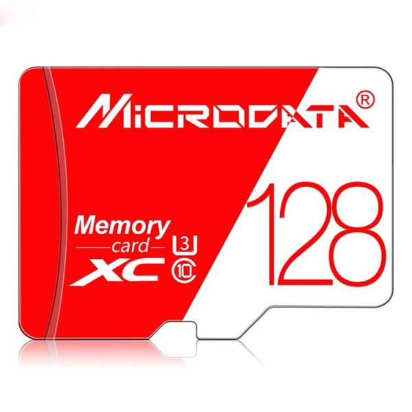 MICRODATA 128GB High Speed U3 Red and White TF (Micro SD) Memory Card - Image 2