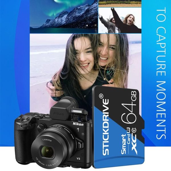 STICKDRIVE 128GB High Speed U3 Blue and Black TF (Micro SD) Memory Card - Image 10