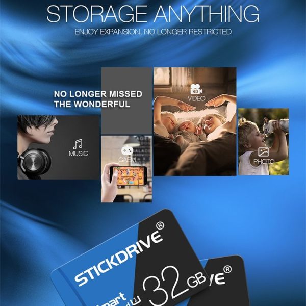 STICKDRIVE 128GB High Speed U3 Blue and Black TF (Micro SD) Memory Card - Image 11