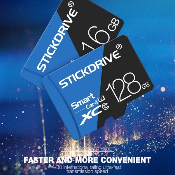 STICKDRIVE 128GB High Speed U3 Blue and Black TF (Micro SD) Memory Card - Image 9