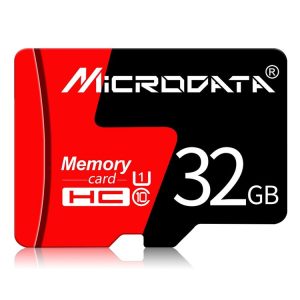 MICRODATA 32GB U1 Red and Black TF (Micro SD) Memory Card