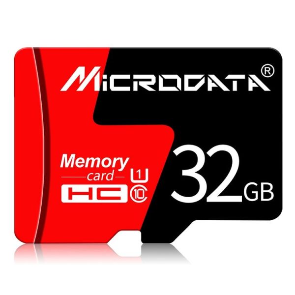 MICRODATA 32GB U1 Red and Black TF (Micro SD) Memory Card - Image 2