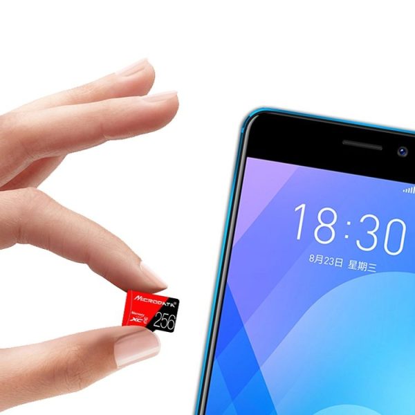 MICRODATA 256GB U3 Red and Black TF (Micro SD) Memory Card - Image 3