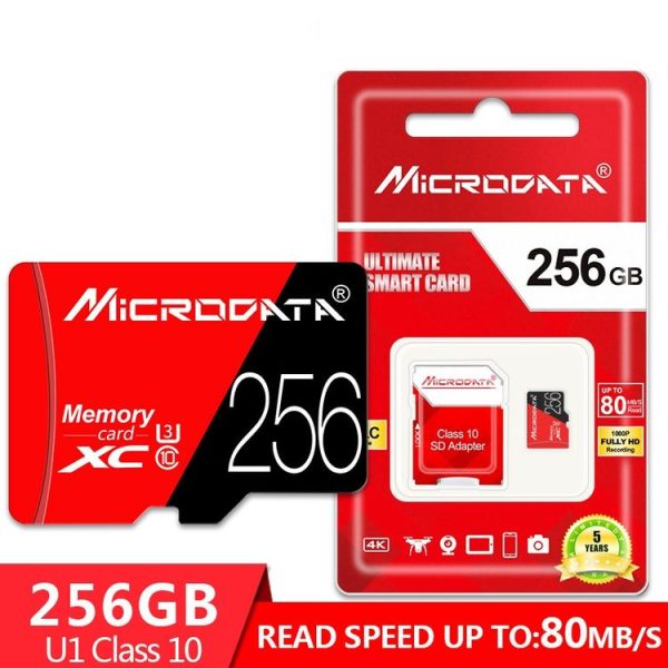 MICRODATA 256GB U3 Red and Black TF (Micro SD) Memory Card - Image 4
