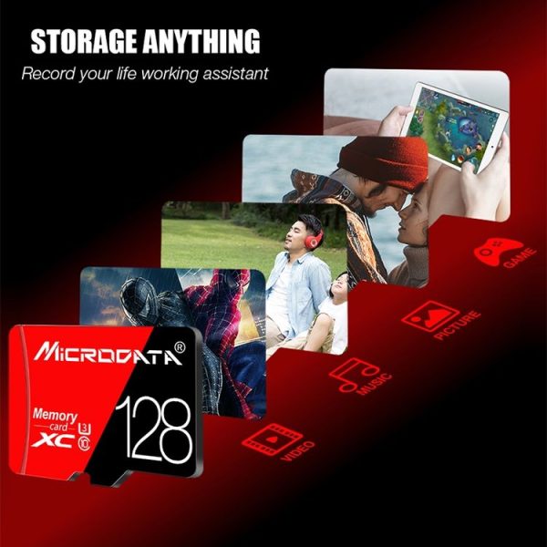 MICRODATA 256GB U3 Red and Black TF (Micro SD) Memory Card - Image 8