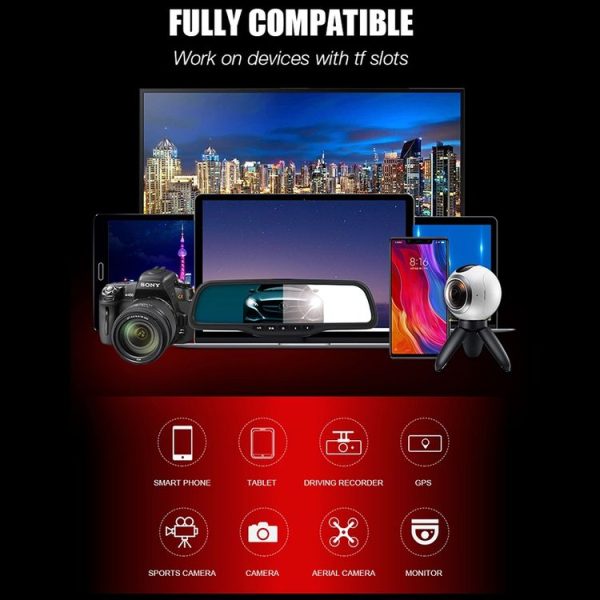 MICRODATA 256GB U3 Red and Black TF (Micro SD) Memory Card - Image 9