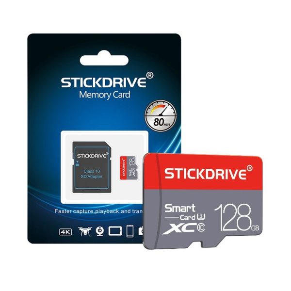 STICKDRIVE 128GB U3 Red and Grey TF (Micro SD) Memory Card - Image 8