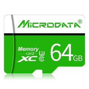 MICRODATA 64GB U3 Green and White TF (Micro SD) Memory Card