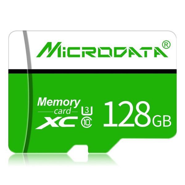 MICRODATA 128GB U3 Green and White TF (Micro SD) Memory Card - Image 2