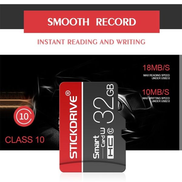 STICKDRIVE 16GB U1 White Line Red and Black TF (Micro SD) Memory Card - Image 7