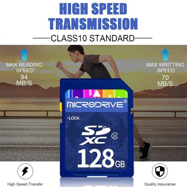 Microdrive 128GB High Speed Class 10 SD Memory Card for All Digital Devices with SD Card Slot - Image 3