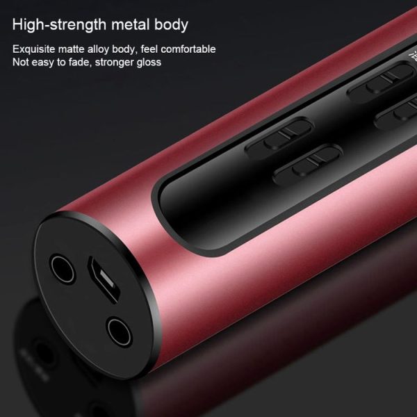 BGN-C7 Condenser Microphone Dual Mobile Phone Karaoke Live Singing Microphone Built-in Sound Card (Red) - Image 10