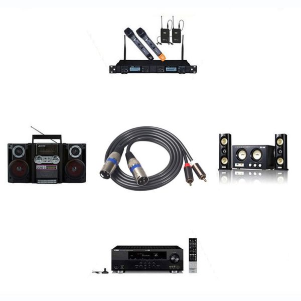 366155-15 2 RCA Male to 2 XLR 3 Pin Male Audio Cable, Length: 1.5m - Image 5