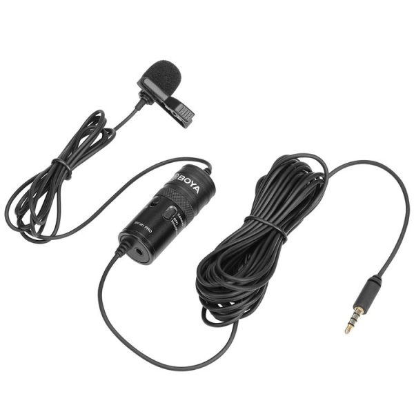 BOYA BY-M1 PRO Universal 3.5mm Plug Omni-directional Lavalier Microphone, Cable Length: 6m (Black) - Image 4