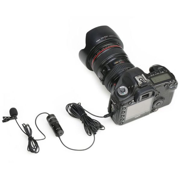 BOYA BY-M1 PRO Universal 3.5mm Plug Omni-directional Lavalier Microphone, Cable Length: 6m (Black) - Image 7