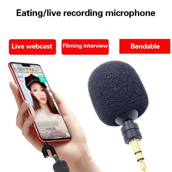 MK-5 4 Level Pin 3.5mm Gold Plated Plug Live Mobile Phone Tablet Laptop Mini Bend Microphone - Image 4