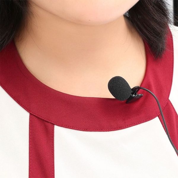 ZJ002MR Stereo 3.5mm Straight Plug Car Sun Visor Wireless Interpreter Tour Guide Megaphone Lavalier Wired Microphone, Length: 3m - Image 5
