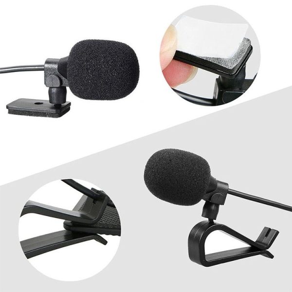 ZJ015MR Stereo 3.5mm Angle Head Plug Car Navigation DVD External Paste Microphone, Length: 3m - Image 4