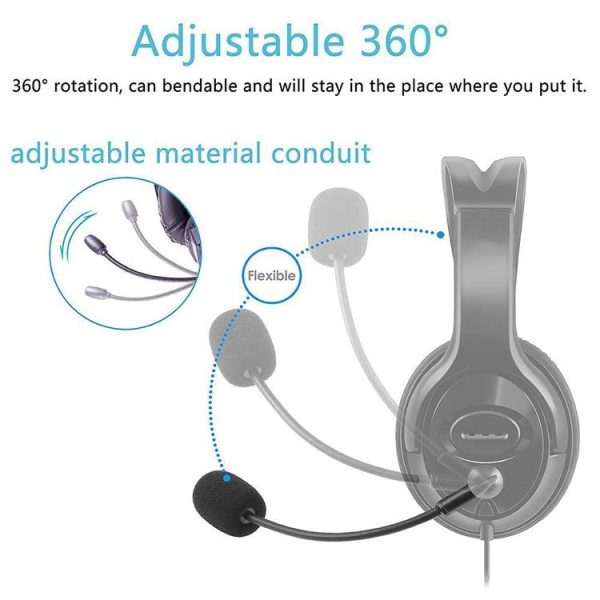 ZJ033MR-03 19cm 4 Level Pin 3.5mm Straight Plug Gaming Headset Sound Card Live Microphone - Image 4