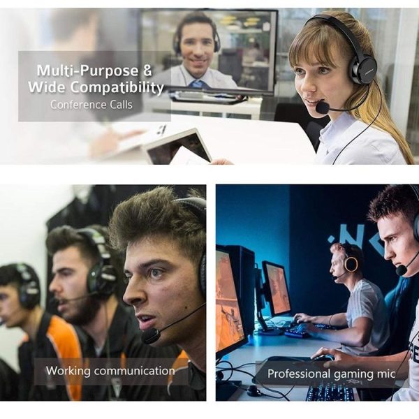 ZJ033MR-03 19cm 4 Level Pin 3.5mm Straight Plug Gaming Headset Sound Card Live Microphone - Image 6
