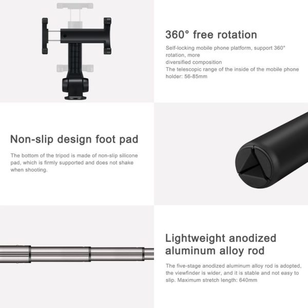 Original Huawei Wireless Bluetooth Tripod Self Timer Selfie Stick (Black) - Image 10
