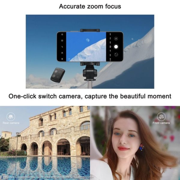 Original Huawei Wireless Bluetooth Tripod Self Timer Selfie Stick (Black) - Image 7