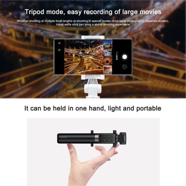 Original Huawei Wireless Bluetooth Tripod Self Timer Selfie Stick (Black) - Image 9