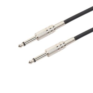 1.8m 1 / 4 inch (6.35mm) Male to Male Shielded Jack Mono Plugs Audio Patch Cable