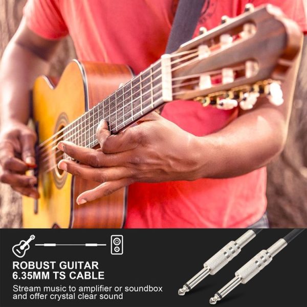 1.8m 1 / 4 inch (6.35mm) Male to Male Shielded Jack Mono Plugs Audio Patch Cable - Image 5