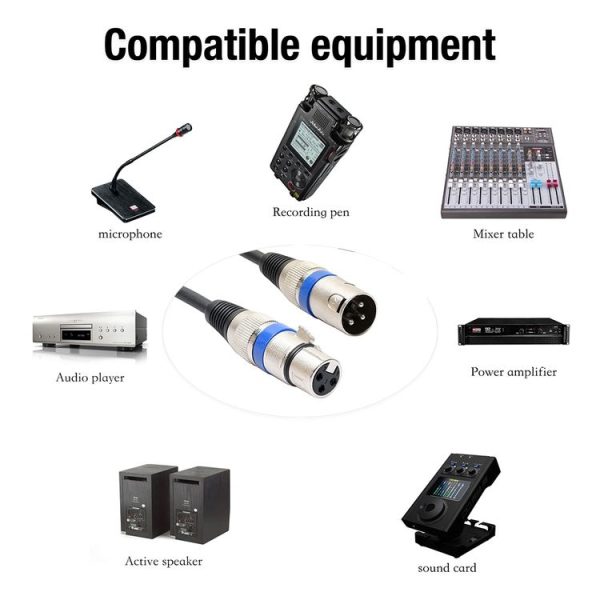 1.8m 3-Pin XLR Male to XLR Female MIC Shielded Cable Microphone Audio Cord - Image 4