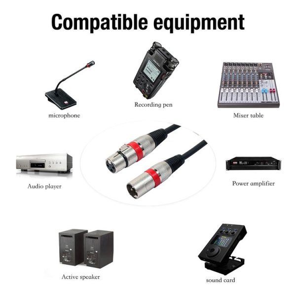 1.8m 3-Pin XLR Male to XLR Female MIC Shielded Cable Microphone Audio Cord - Image 4